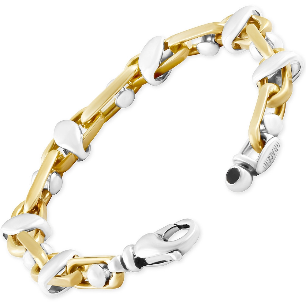 Men's Link 14k Gold (56gram) or Platinum (90gram) 7-12mm Bracelet 8.5